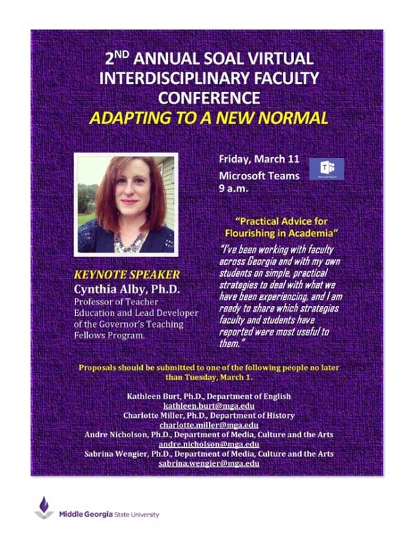 SOAL Virtual Interdisciplinary Faculty Conference flyer.